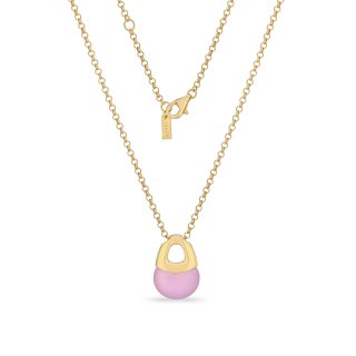 Sogni - Collana Quarzo Rosa - Argento Dorato - Catena Regolabile