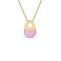 Sogni - Collana Quarzo Rosa - Argento Dorato - Catena Regolabile