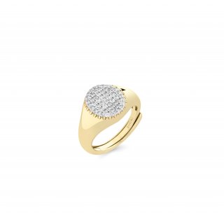 Sogni - Anello Chevalier Ovale - Argento - Zirconi Bianchi