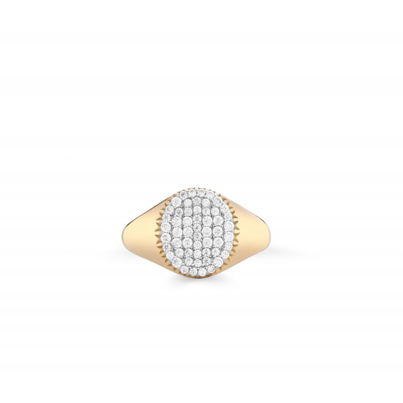 Sogni - Anello Chevalier Ovale - Argento - Zirconi Bianchi