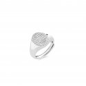 Sogni - Anello Chevalier Ovale - Argento 925 - Zirconi Bianchi