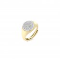 Sogni - Anello Chevalier Tondo - Argento - Zirconi Bianchi