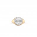 Sogni - Anello Chevalier Tondo - Argento - Zirconi Bianchi