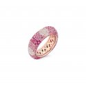 Sogni - Anello Oro Rosa - Zirconi Rosa, Magenta E Bianchi