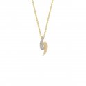 Sogni - Collana Abbracci Oro Giallo - Zirconi Bianchi E Champagne