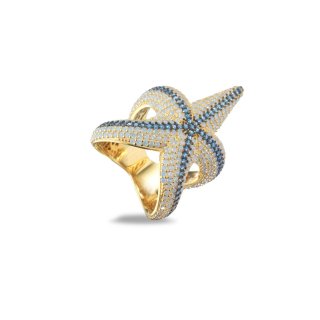 Sogni - Anello Stella Marina - Oro Giallo - Opali E Zirconi