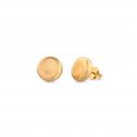 Sogni - Orecchini Satinati Toppa Piccola - Oro Giallo - Argento 925