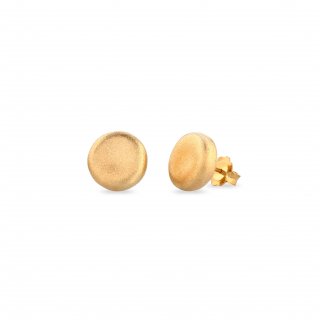 Sogni - Orecchini Satinati Toppa Piccola - Oro Giallo - Argento 925