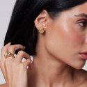 Sogni - Orecchini Satinati Toppa Piccola - Oro Giallo - Argento 925