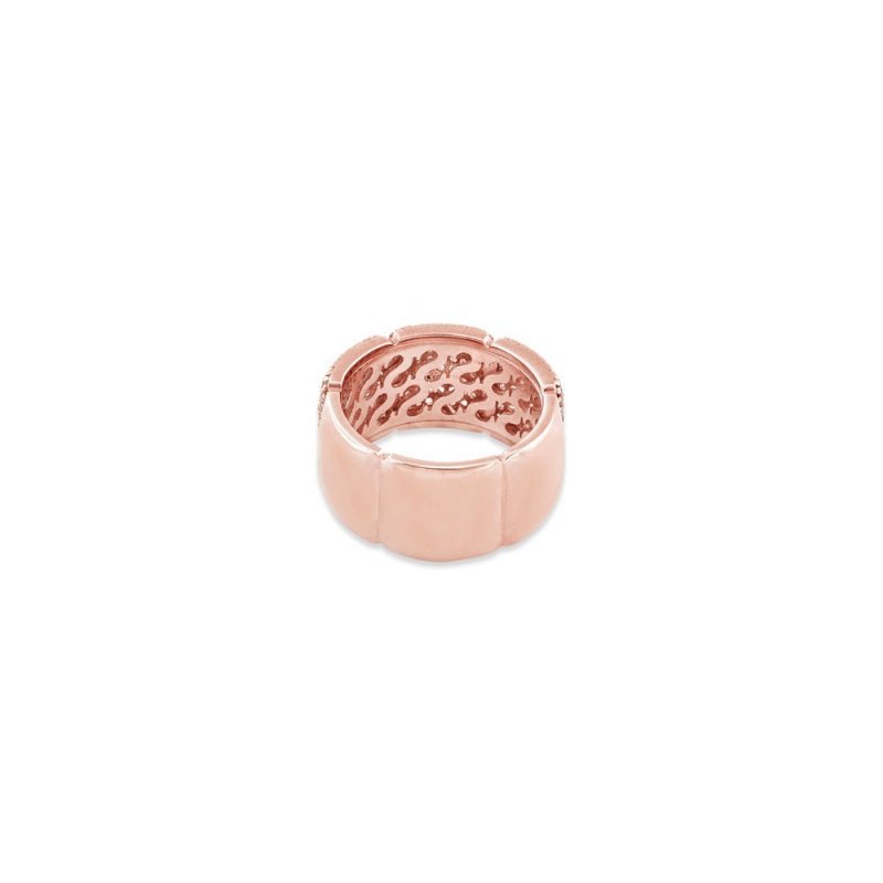 Sogni - Anello Oro Rosa - Zirconi Brown - Champagne E Bianchi