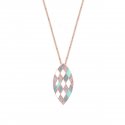 Sogni - Collana Smalto Argento 925 - Pavé Zirconi - Oro Rosa