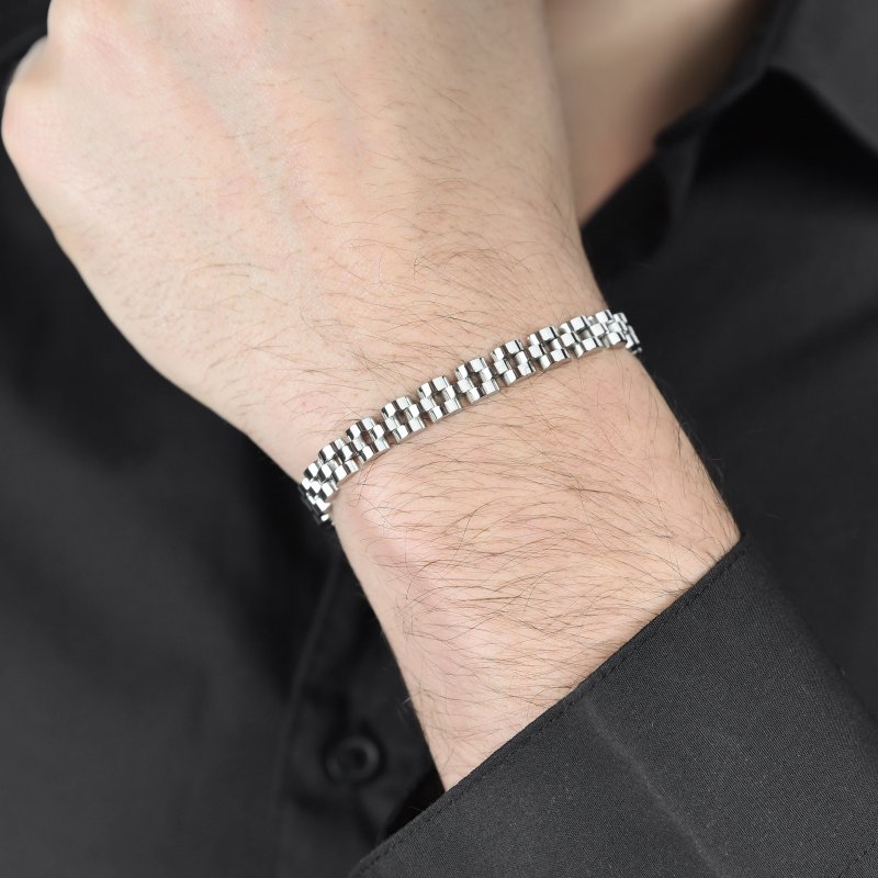Luca Barra - Bracciale Uomo - Acciaio - Motivo Centrale