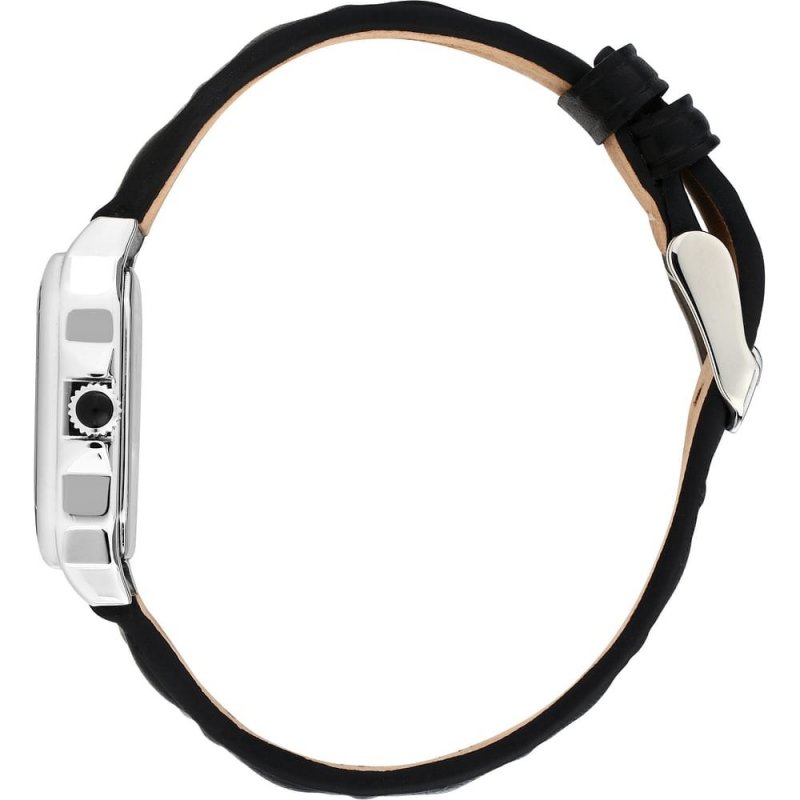 Karl Lagerfeld - Square Classics Donna - Pelle Nera - Acciaio