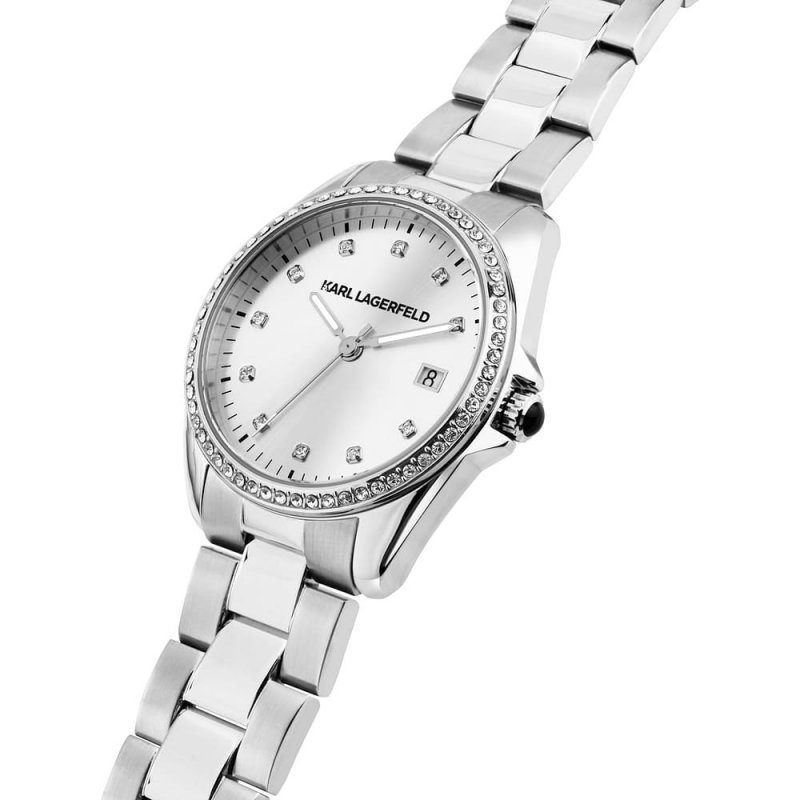 Karl Lagerfeld - Round Essentials Donna - Acciaio - Silver
