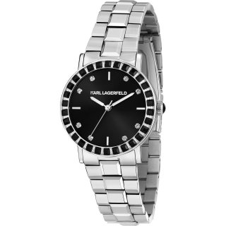 Karl Lagerfeld - Orologio Crystals Donna - Acciaio - Silver