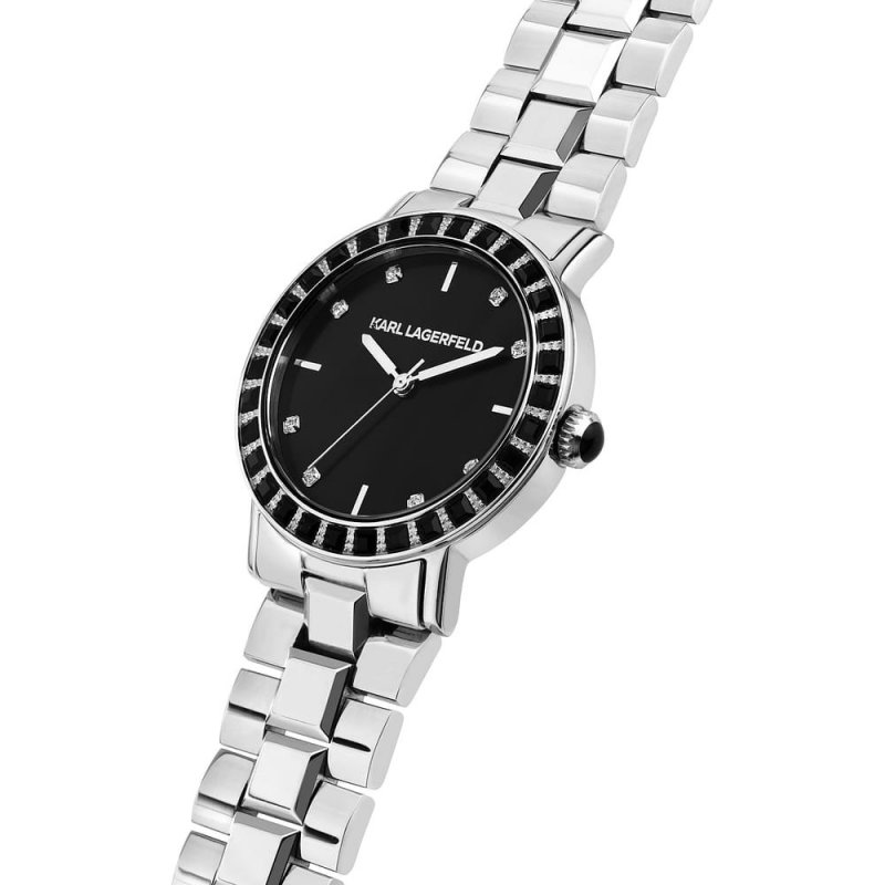Karl Lagerfeld - Orologio Crystals Donna - Acciaio - Silver