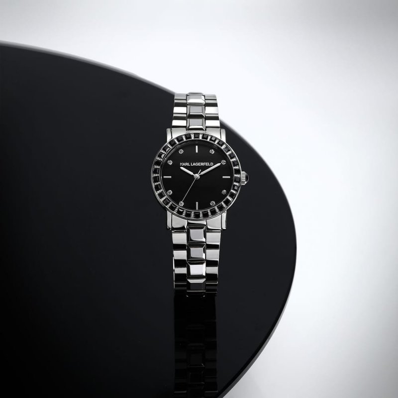 Karl Lagerfeld - Orologio Crystals Donna - Acciaio - Silver