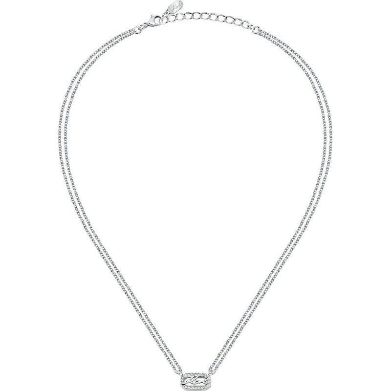 Karl Lagerfeld - Collana Crystals - Acciaio - Cristalli Bianchi