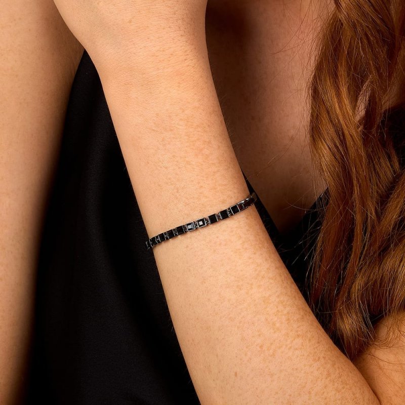 Karl Lagerfeld - Bracciale Klayc26 - Acciaio - Cristalli Neri