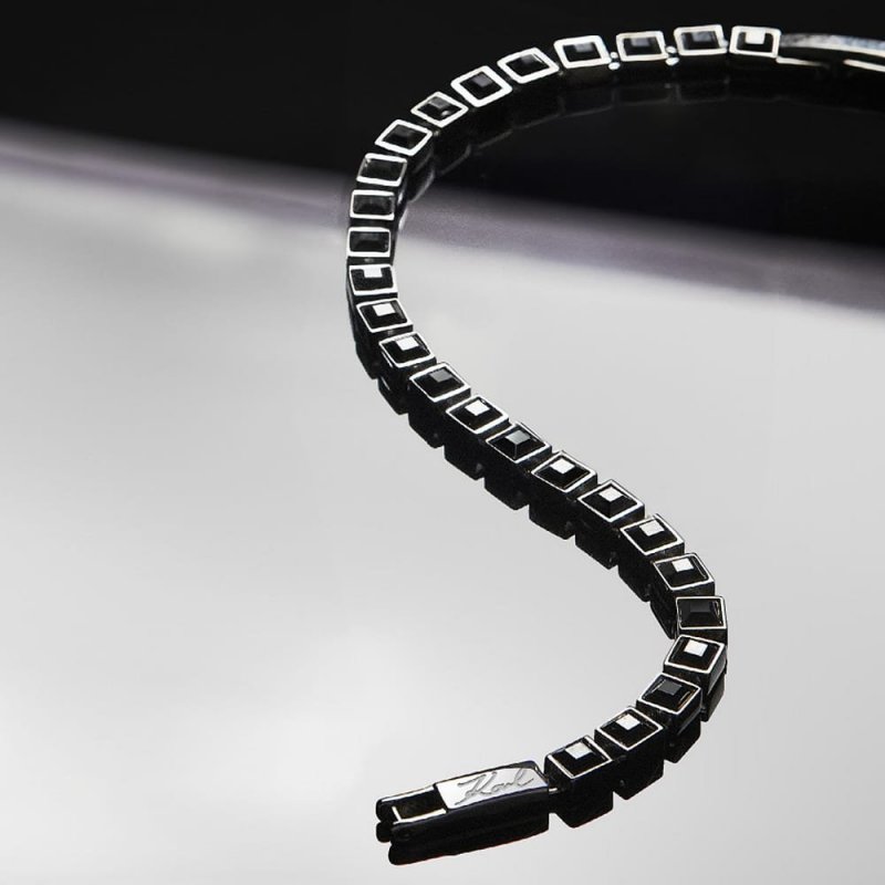Karl Lagerfeld - Bracciale Klayc26 - Acciaio - Cristalli Neri