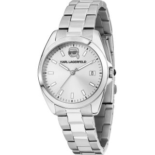 Karl Lagerfeld - Round Essentials Donna - Acciaio - Silver