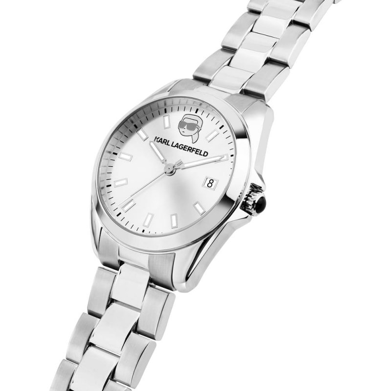 Karl Lagerfeld - Round Essentials Donna - Acciaio - Silver