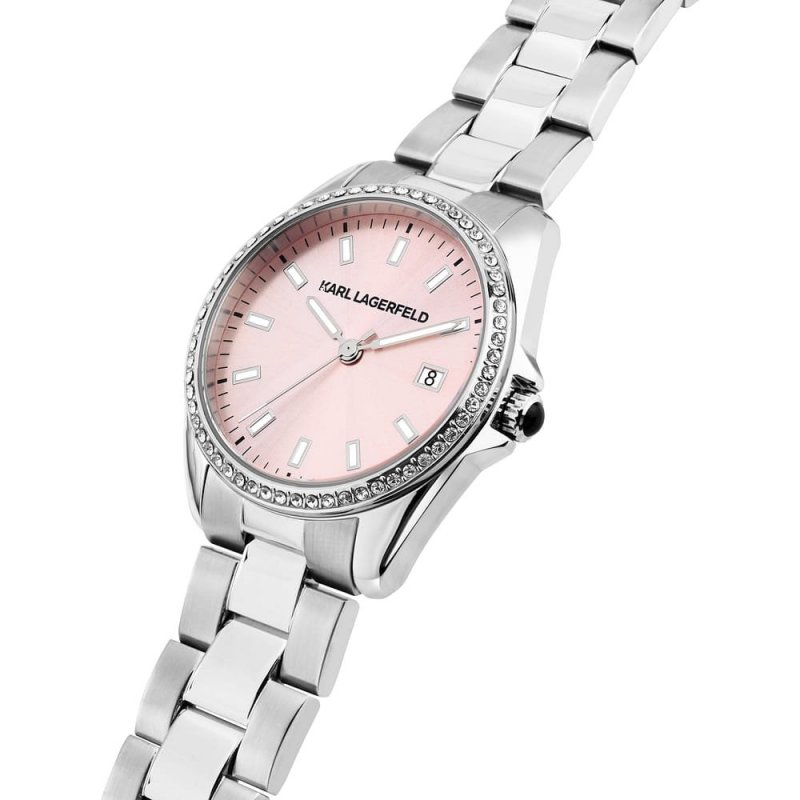 Karl Lagerfeld - Round Essentials Donna - Acciaio - Silver