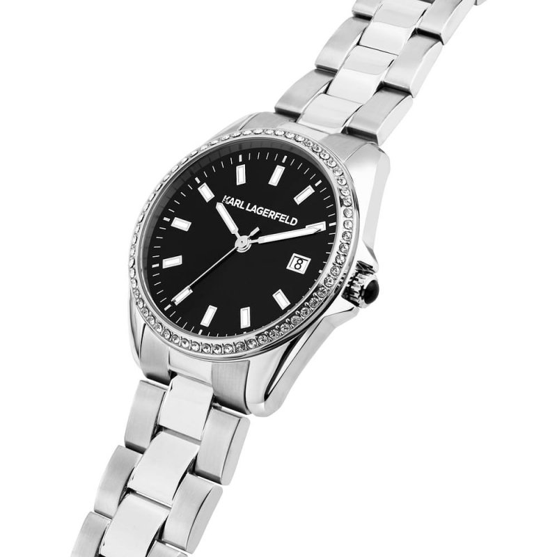 Karl Lagerfeld - Round Essentials Donna - Acciaio - Silver