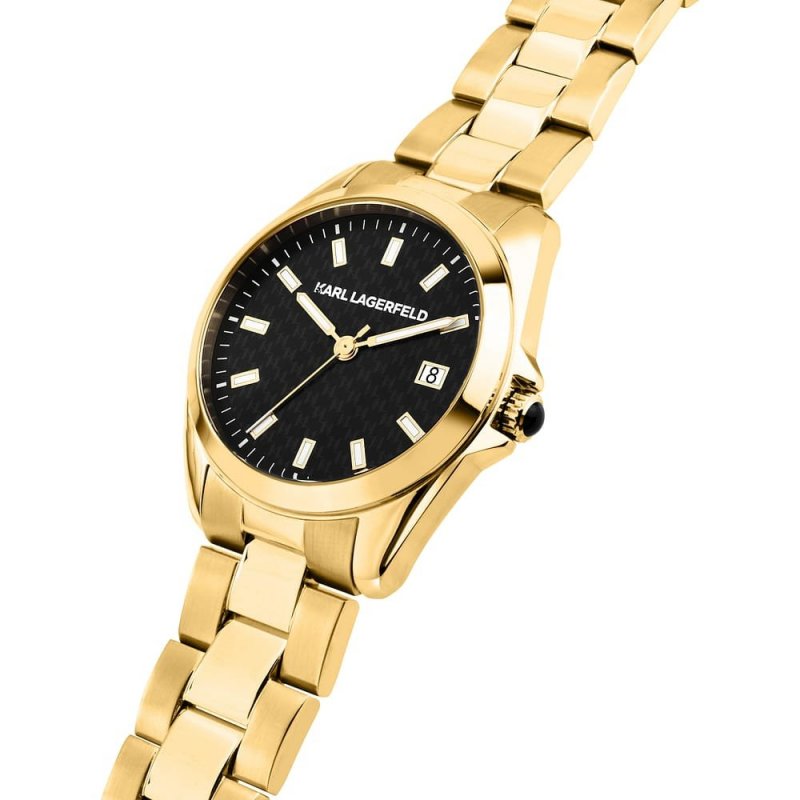 Karl Lagerfeld - Round Essentials Donna - Acciaio Oro - 35Mm