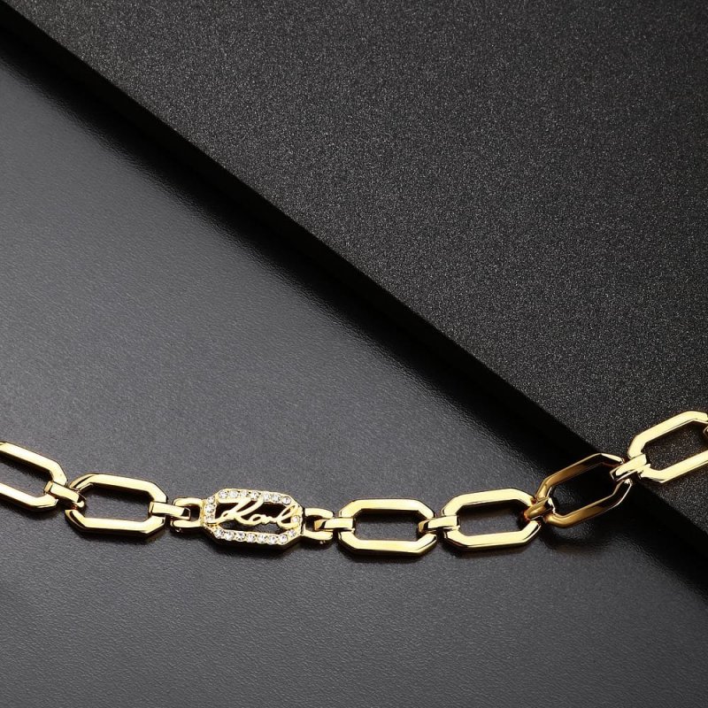 Karl Lagerfeld - Bracciale Crystals - Acciaio Dorato - Cristalli