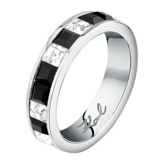 Karl Lagerfeld - Anello Riviera - Acciaio - Cristalli