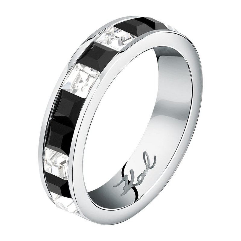 Karl Lagerfeld - Anello Riviera - Acciaio - Cristalli