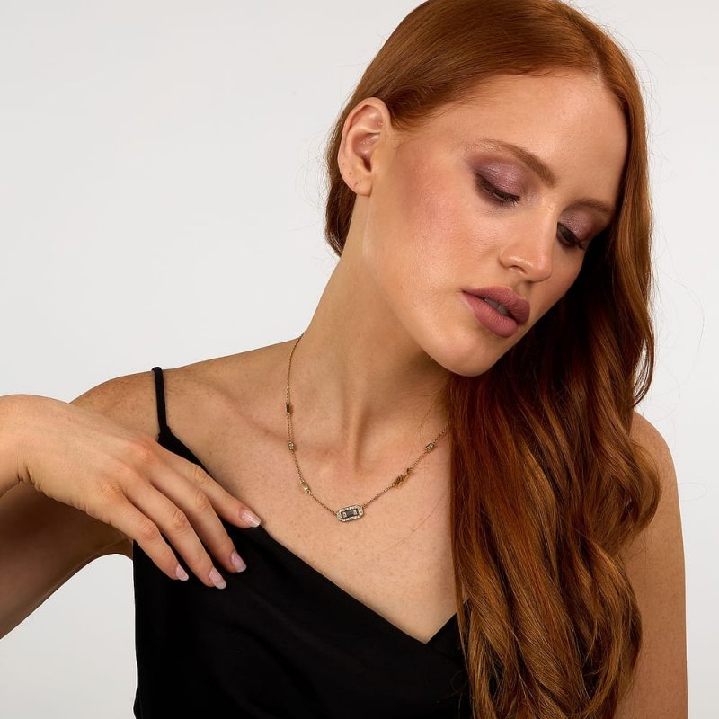 Karl Lagerfeld - Collana Crystals - Acciaio Dorato - Cristalli