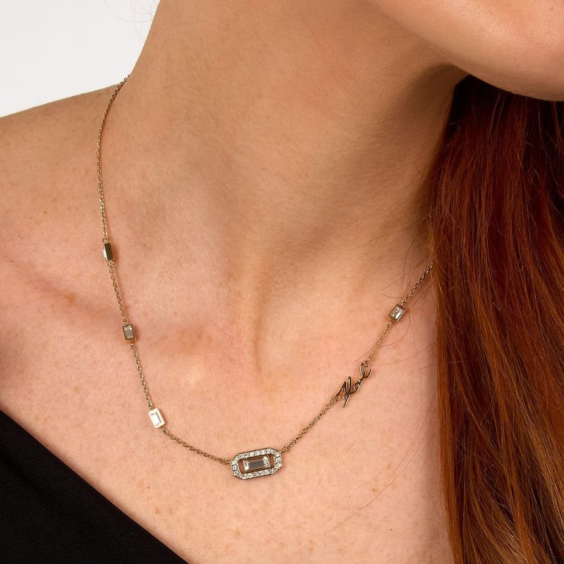 Karl Lagerfeld - Collana Crystals - Acciaio Dorato - Cristalli