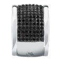 Karl Lagerfeld - Anello Charms - Acciaio - Cristalli Neri