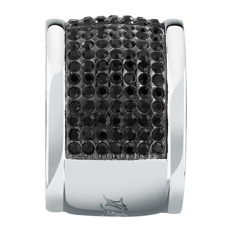 Karl Lagerfeld - Anello Charms - Acciaio - Cristalli Neri
