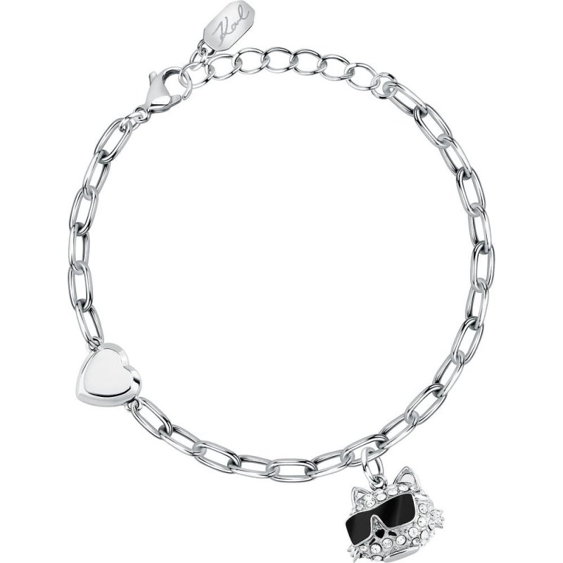 Karl Lagerfeld - Bracciale Charms Donna - Acciaio - Cristalli