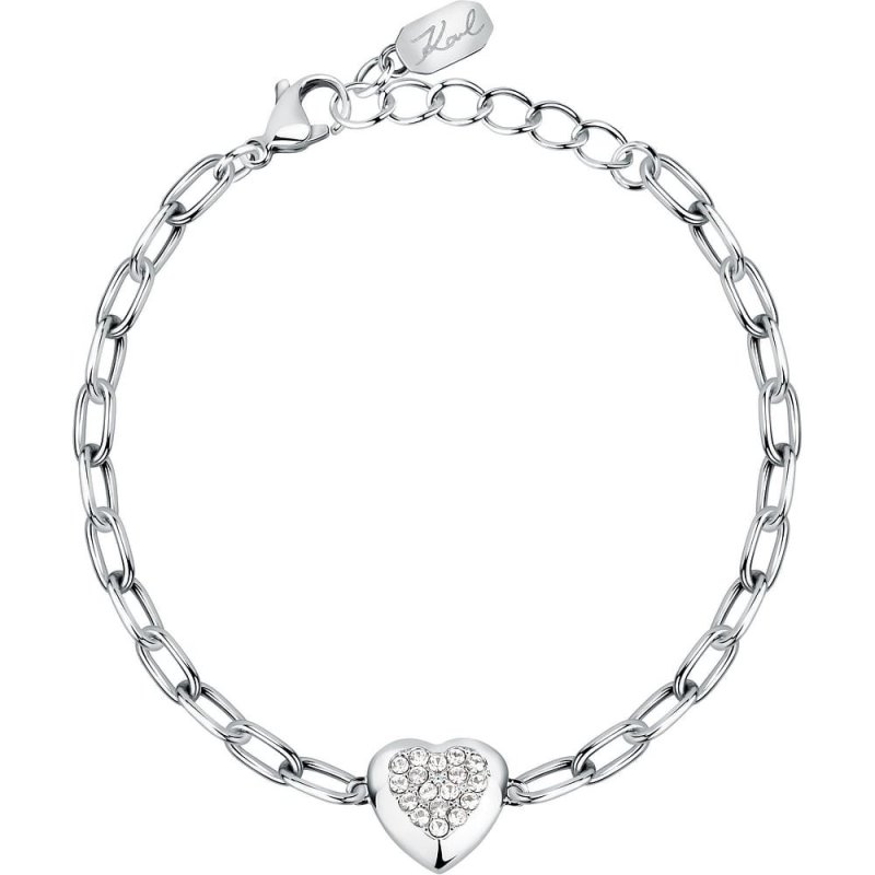 Karl Lagerfeld - Bracciale Charms - Acciaio - Cristalli