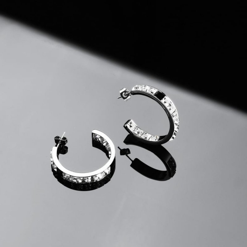 Karl Lagerfeld - Orecchini Crystals - Acciaio - Donna