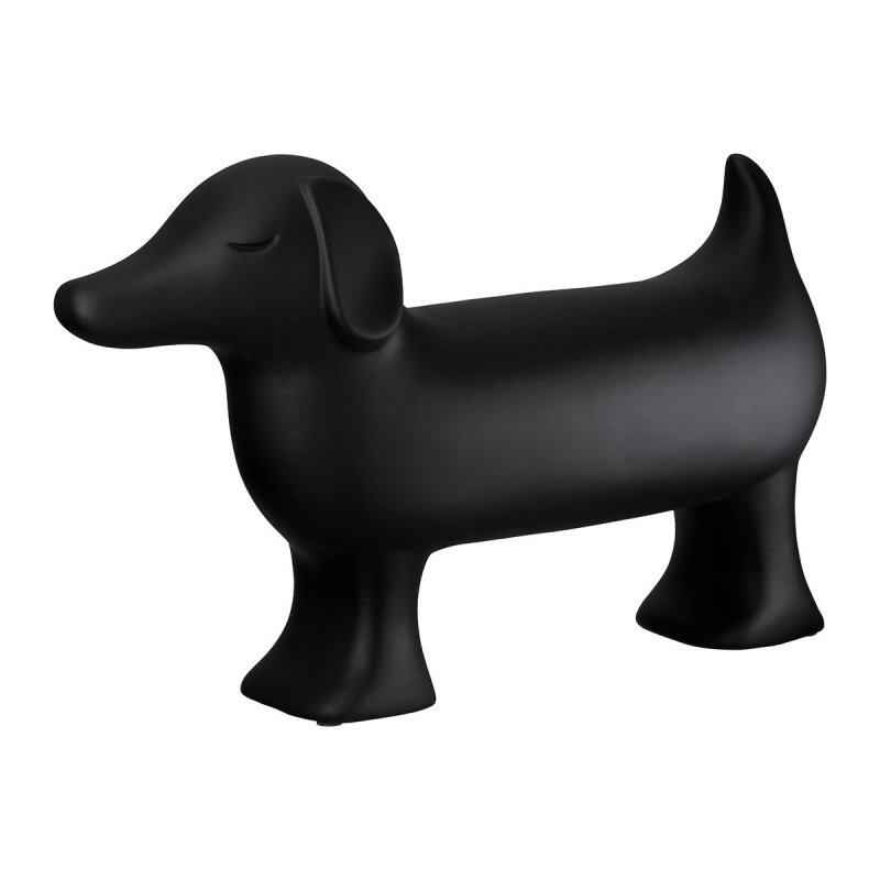Gilde - Figura Cane Flocki - Ceramica - Nero Bianco