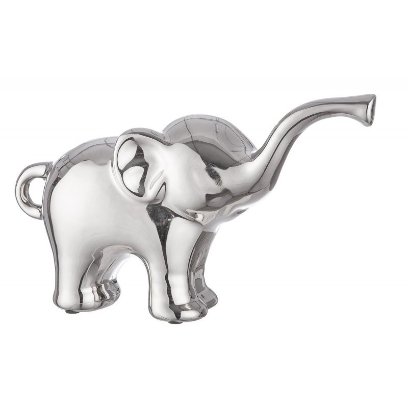 Gilde - Figura Elefante Eddi - Ceramica - Color Argento