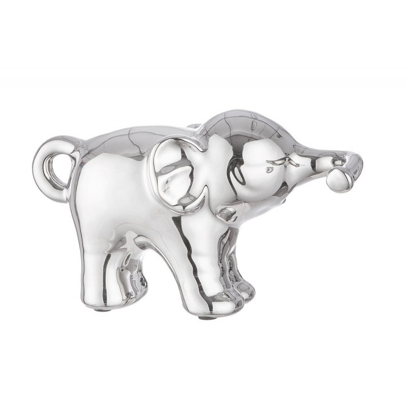 Gilde - Figura Elefante Eddi - Ceramica - Color Argento