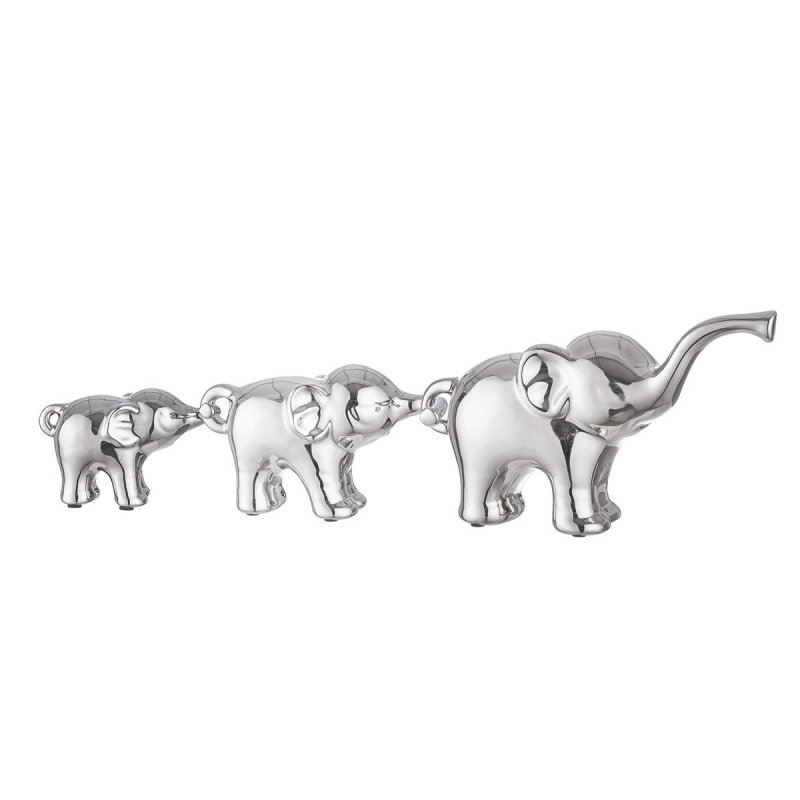 Gilde - Figura Elefante Eddi - Ceramica - Color Argento