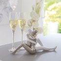 Gilde - Figura Coppia Storia D'Amore - Ceramica - Bianco Argento