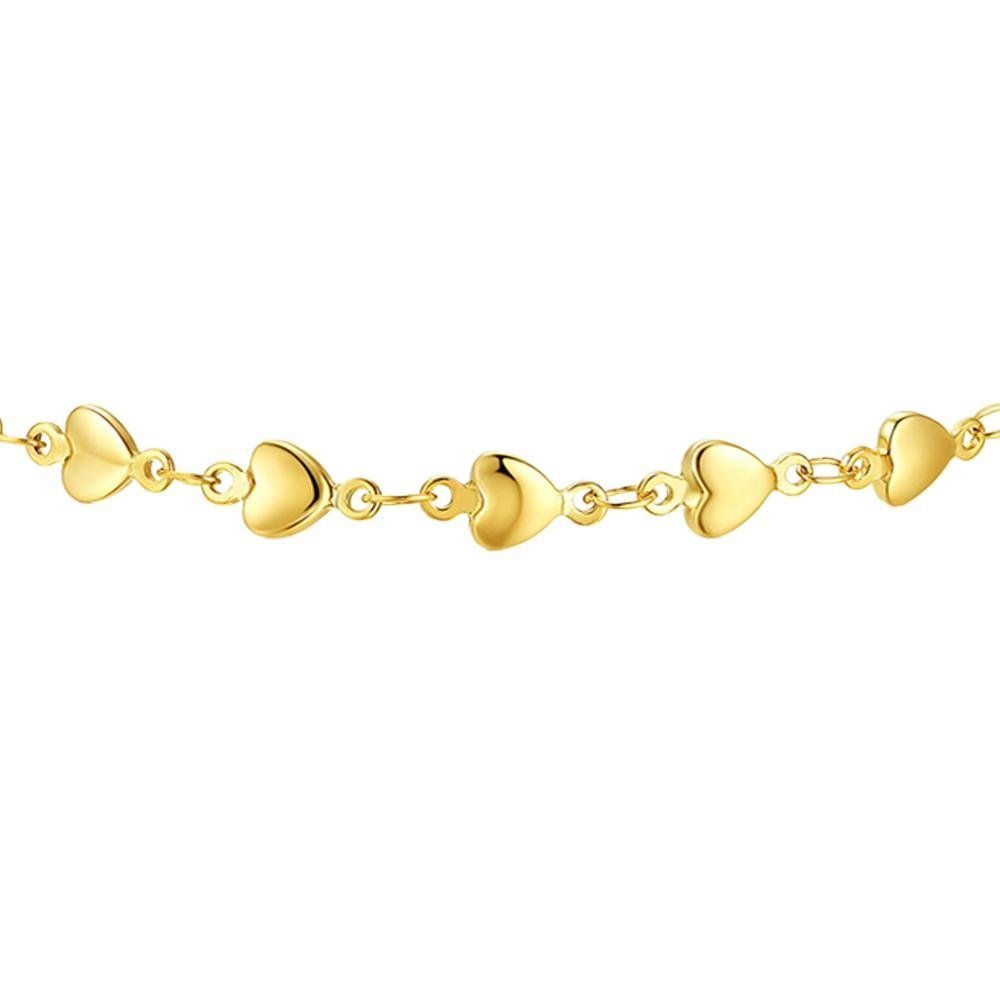 Luca Barra - Cavigliera Donna - Acciaio Ip Gold - Cuori