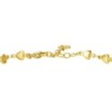 Luca Barra - Cavigliera Donna - Acciaio Ip Gold - Cuori