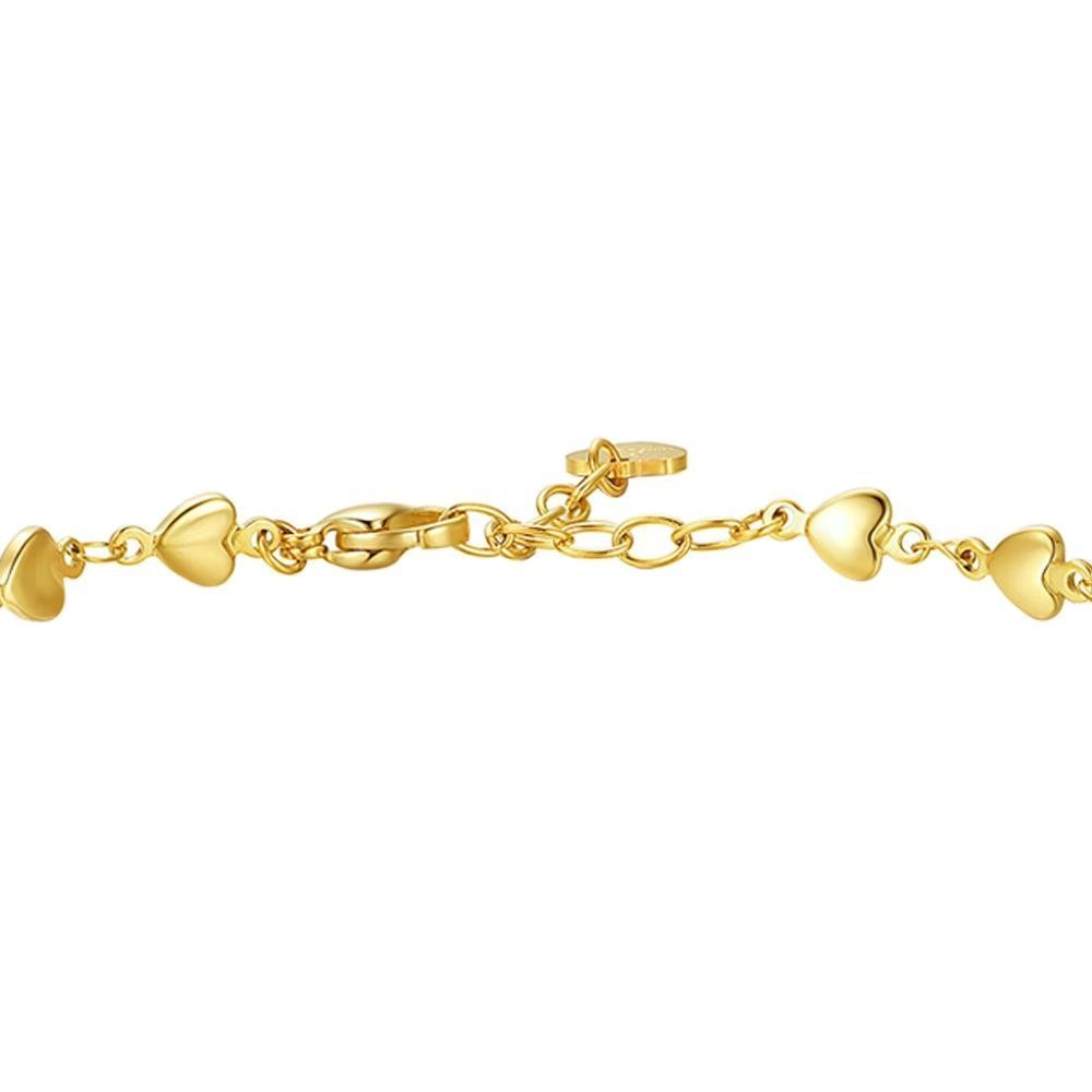 Luca Barra - Cavigliera Donna - Acciaio Ip Gold - Cuori