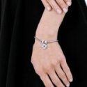 Luca Barra - Bracciale Donna Quadrifoglio - Acciaio - Cristalli Bianchi