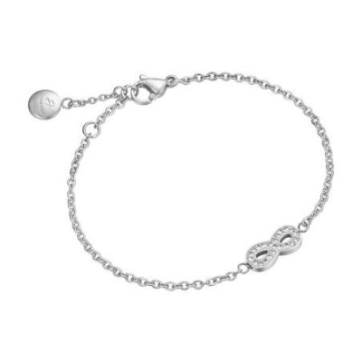 Luca Barra - Bracciale Donna Infinito - Acciaio - Cristalli Bianchi