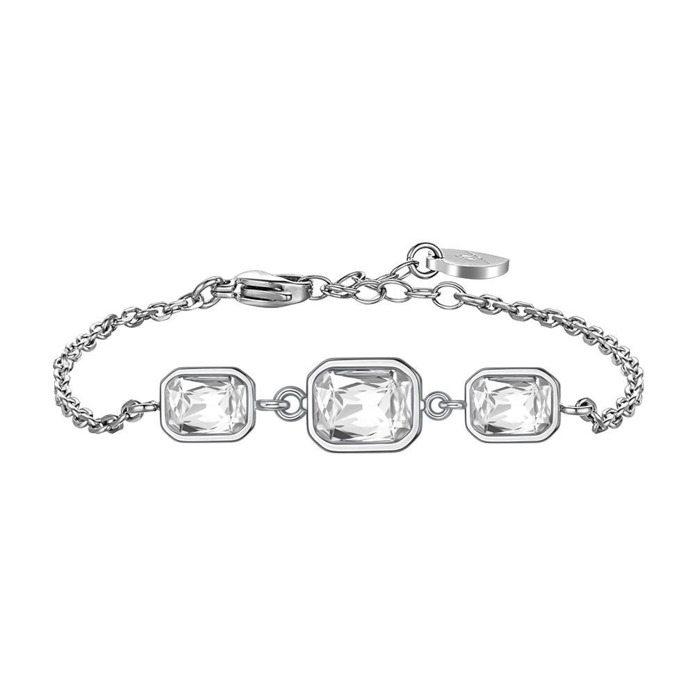 Luca Barra - Bracciale Donna - Cristalli Bianchi - Acciaio